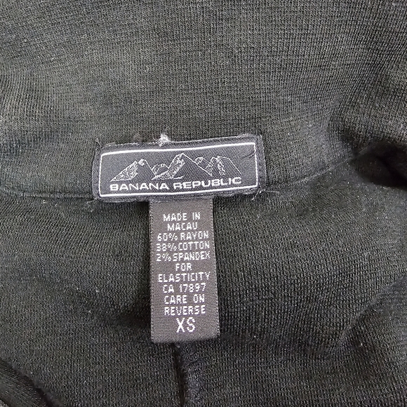 Banana Republic black Onesie jumpsuit zip front zip cuff rolled hems Size XS - Picture 8 of 8